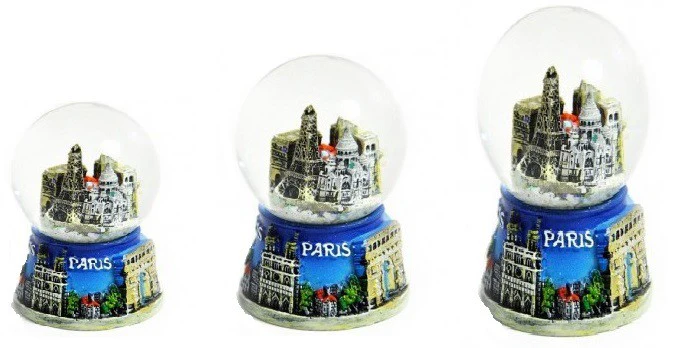 Boule de neige Paris bleue – Image 2