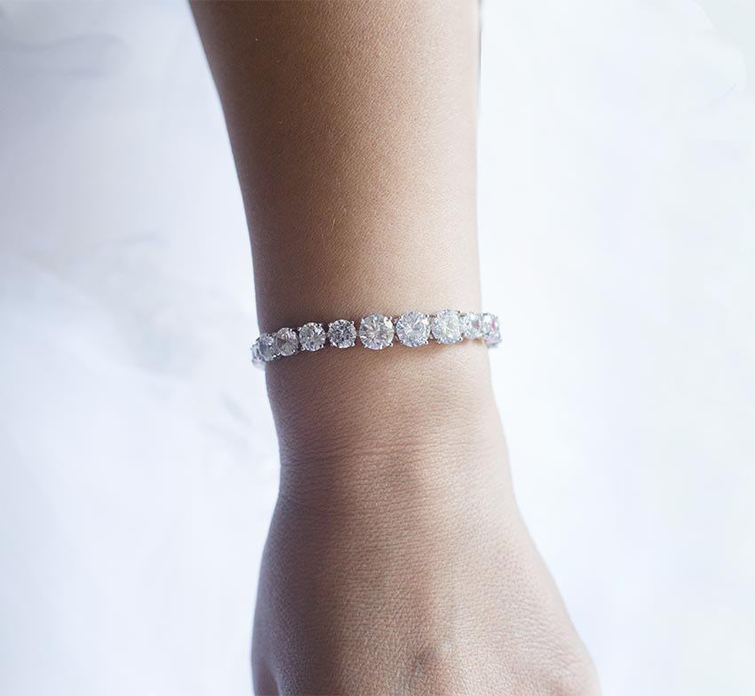 Bracelet mariage cristal oxydes de zirconium « Caroline » – Image 2