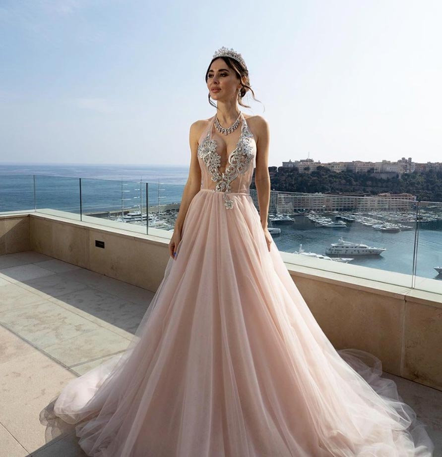 Collier princesse pour mariage luxe diamanté « Romina » – Image 3