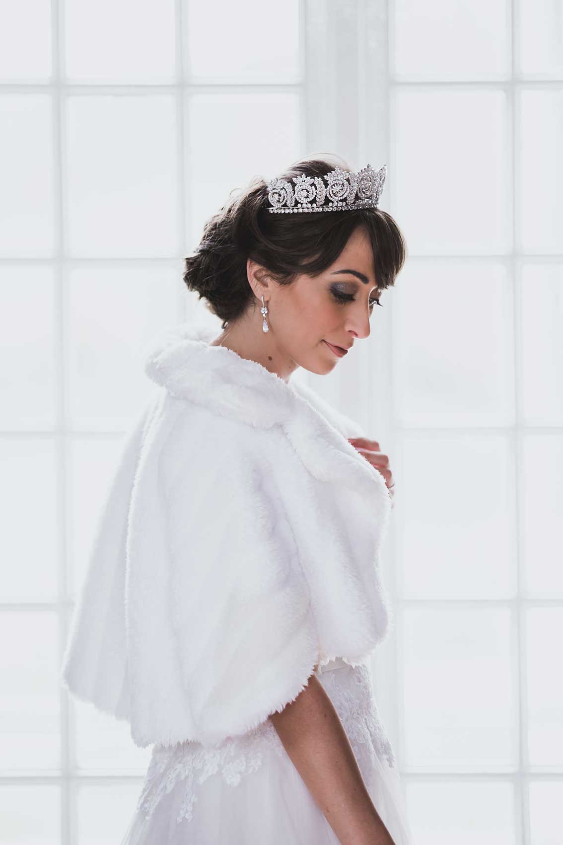 Couronne princesse mariage, diadème de luxe diamantée « Olivia » – Image 5