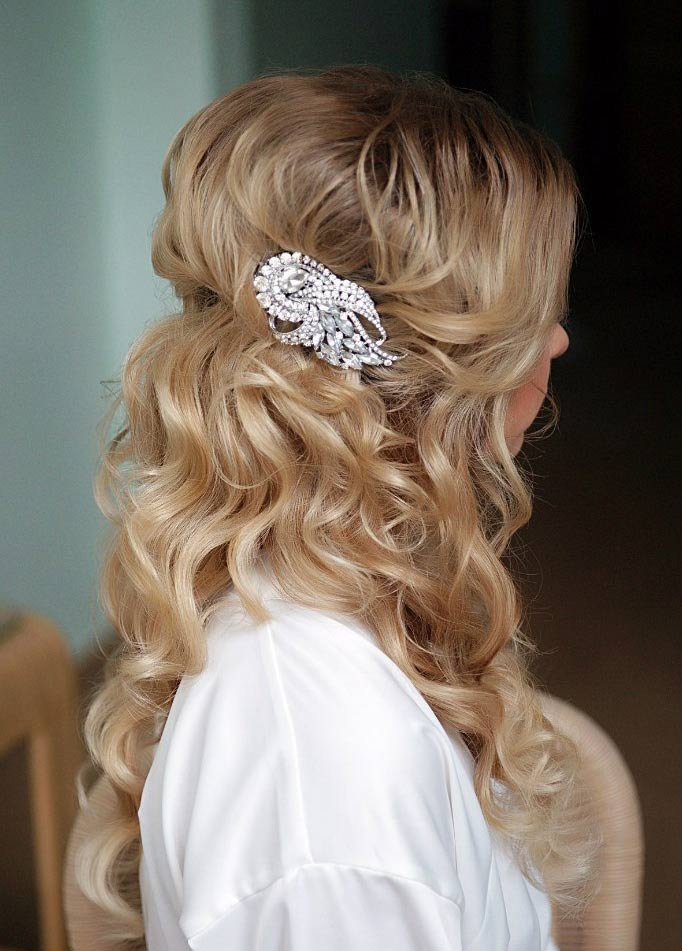 Peigne coiffure mariage, bijoux de cheveux cristal « Dorothée » – Image 2