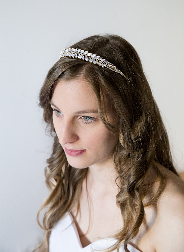 Tiare mariage, bijou de cheveux de luxe « Theodora » – Image 2