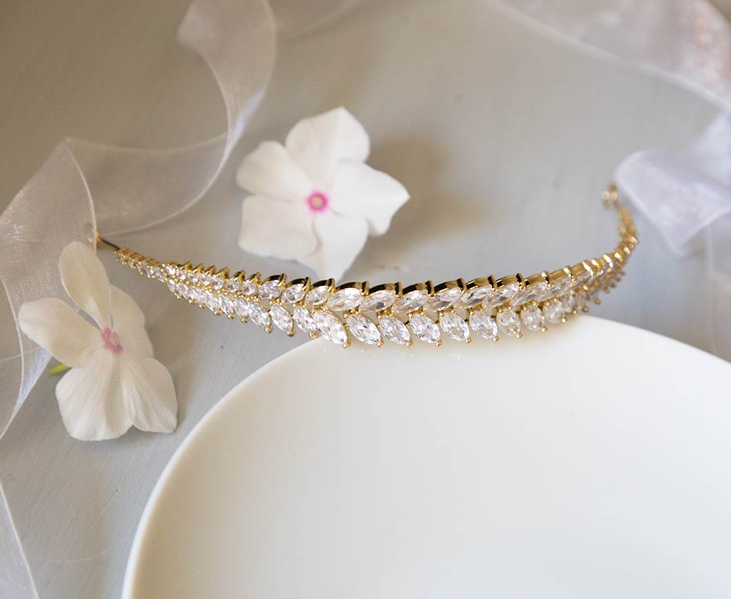 Tiare mariage, bijou de cheveux de luxe « Theodora » – Image 4