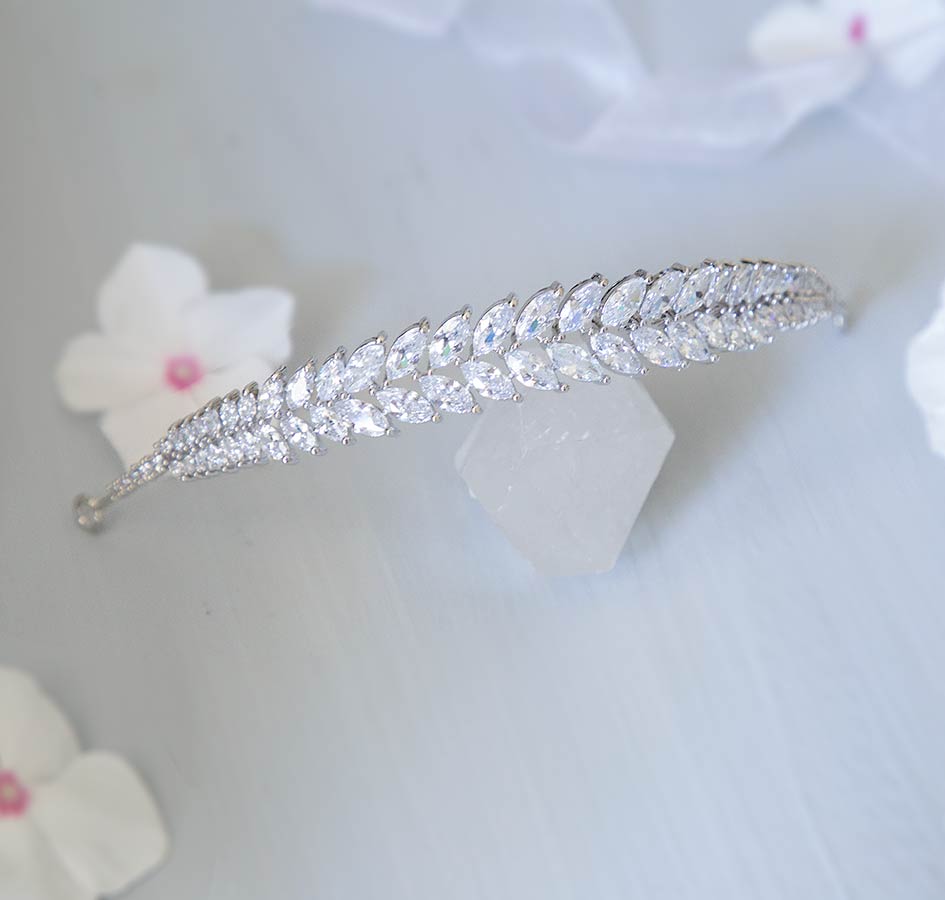 Tiare mariage, bijou de cheveux de luxe « Theodora » – Image 3