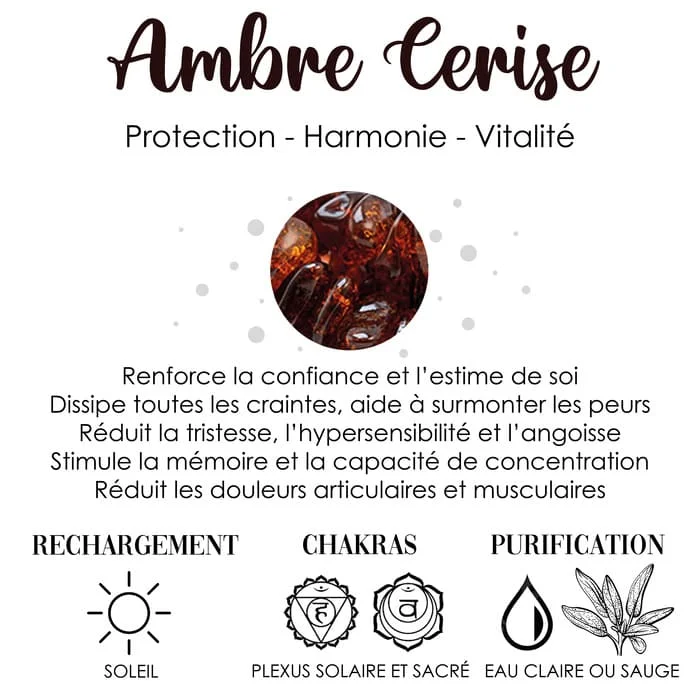 Collier Ambre Cerise – Harmonie Apaisement Vitalité – Charlotte – Image 5