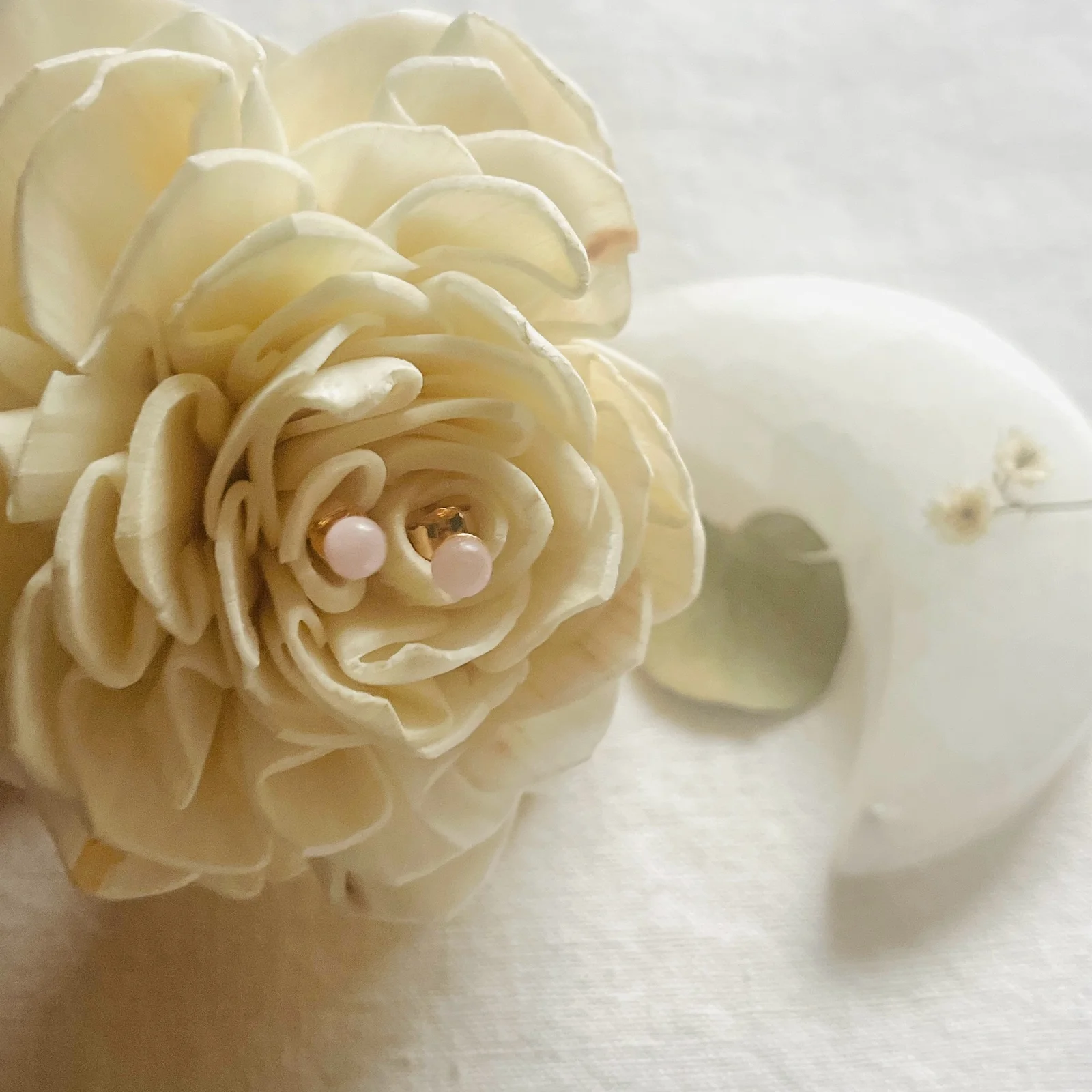 Boucles d’oreilles pierre naturelle enfant – Image 3