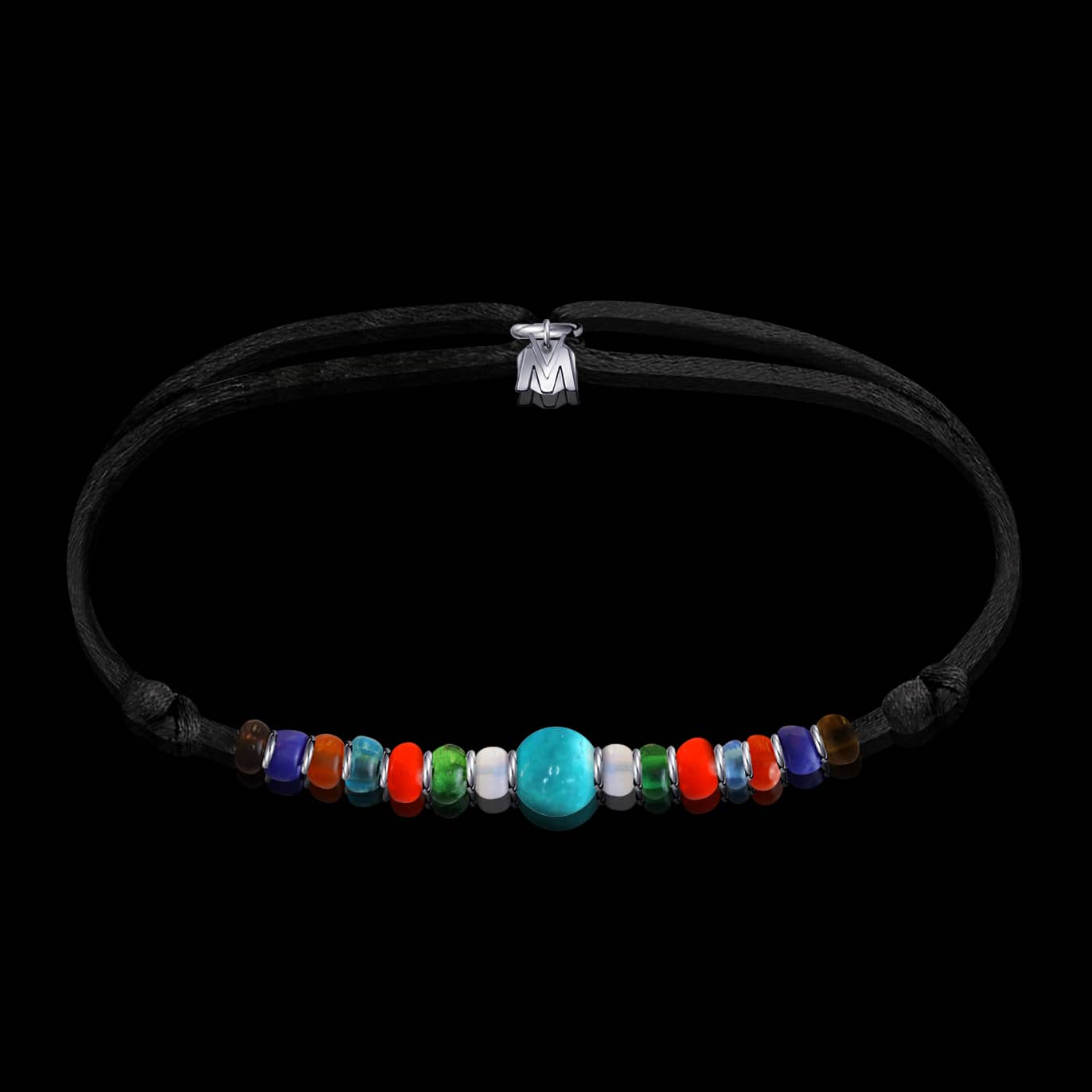Bracelet perles Arlequin Turquoise