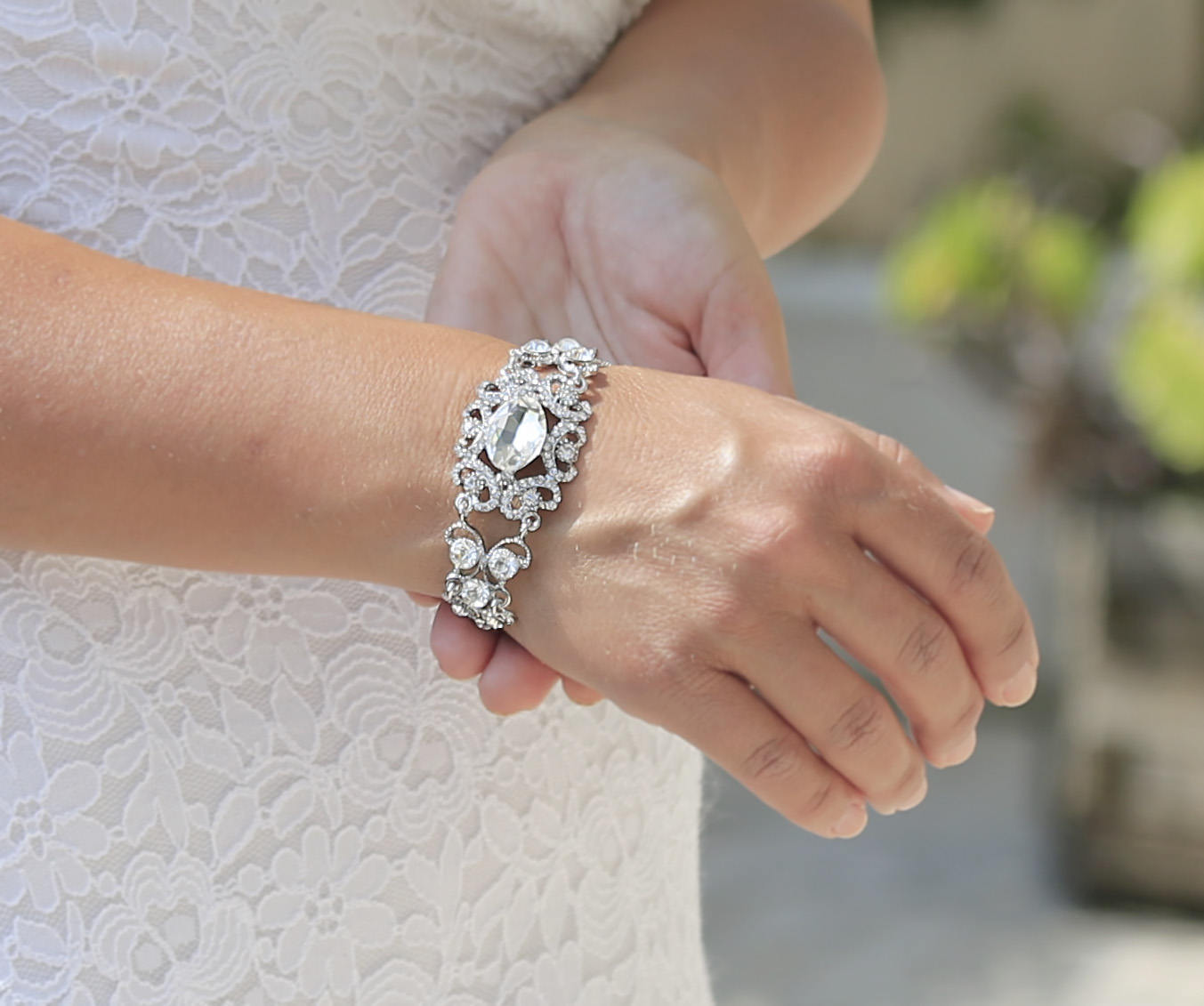 Bracelet mariage vintage au charme rétro chic « Alison » – Image 2