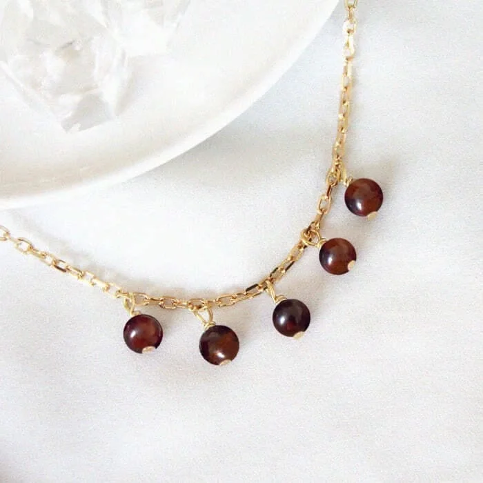 Collier Ambre Cerise – Harmonie Apaisement Vitalité – Charlotte