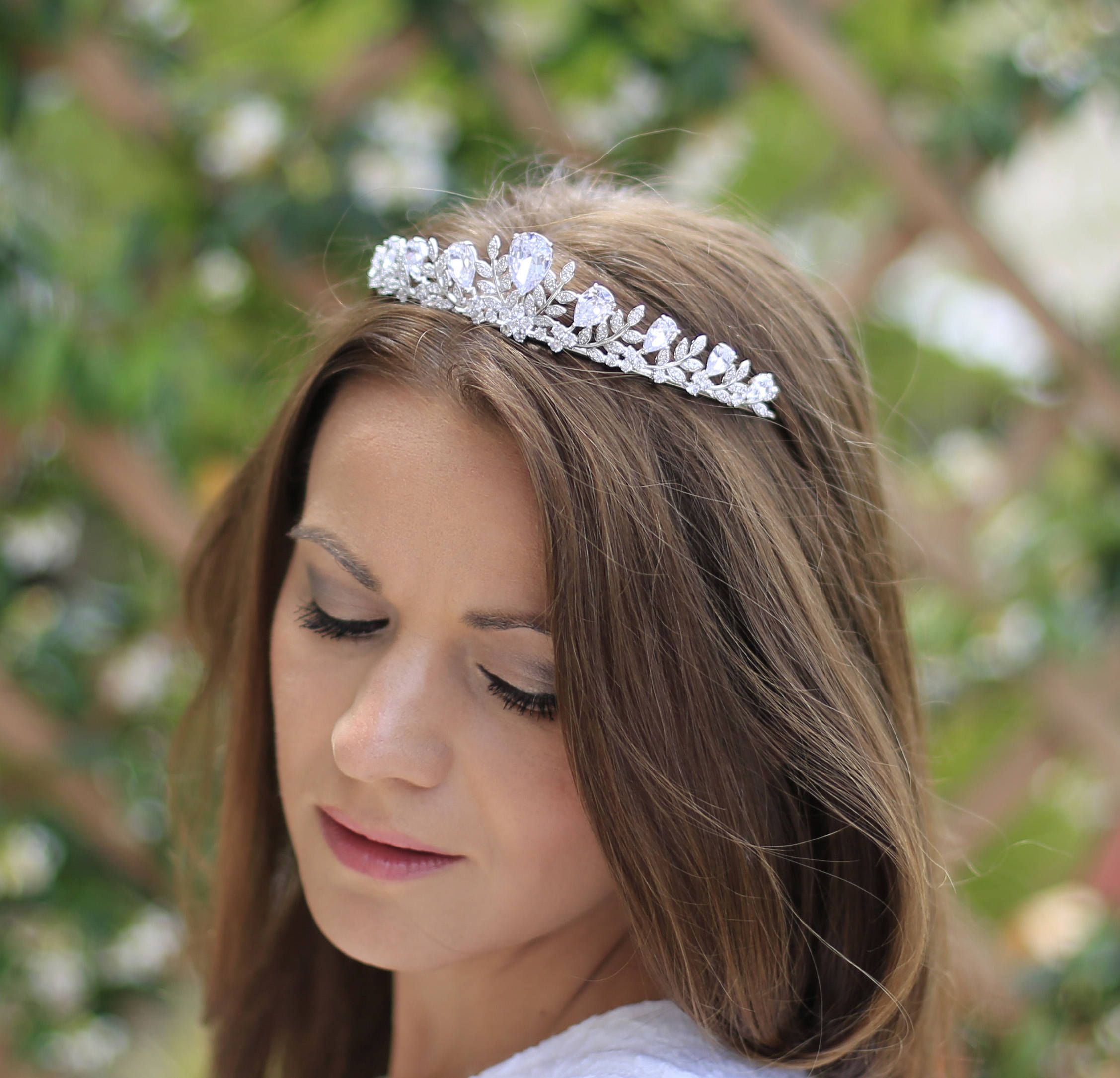 Diadème mariage incrusté de diamants de synthèse « Jacqueline » – Image 3